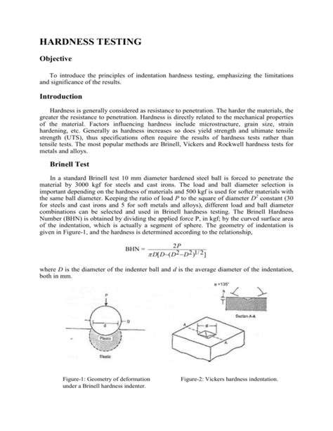 lab reportr hardness testing|vickers hardness test procedure pdf.